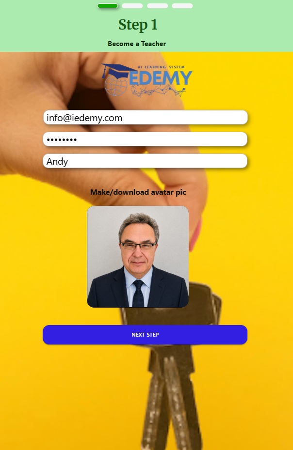 Step 1. Avatar and Username